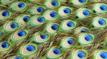 peacock feather close up