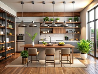 modern kitchen interior generative ai