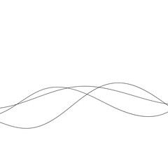 Thin line wavy abstract vector background.