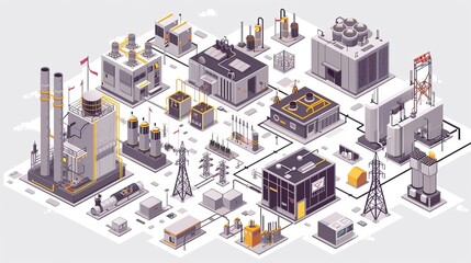 Obraz premium A collection of buildings and structures