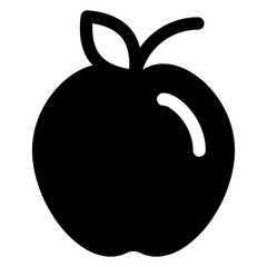 apple  glyph  icon vector illustration isolated on white background