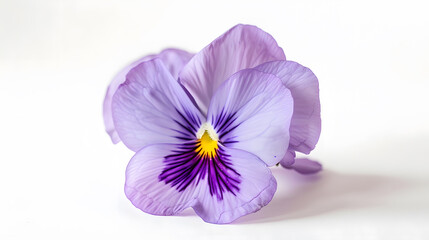 Obraz premium pansy flower flower on white background close up : Generative AI