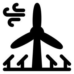 windmill  glyph  icon vector illustration isolated on white background