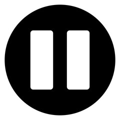 pause  glyph  icon vector illustration isolated on white background