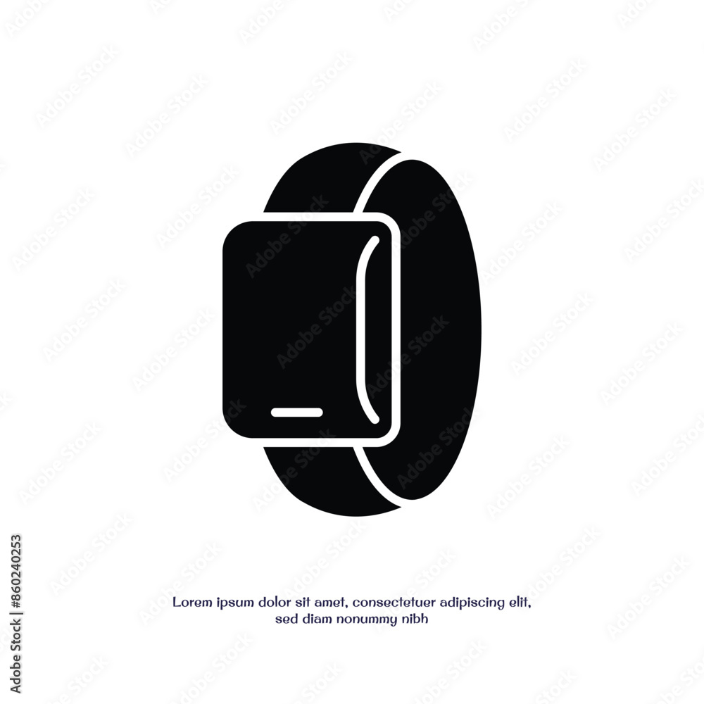 Aufkleber smartwatch solid icon vector design good for web or mobile app
