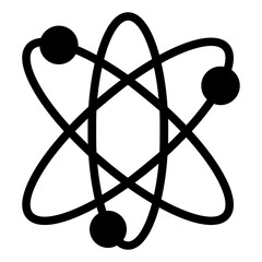 atom glyph  icon vector illustration isolated on white background