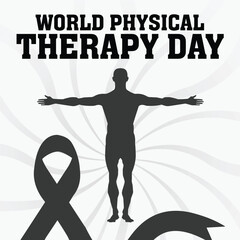 realistic illustration for  World Physical Therapy Day for background design 