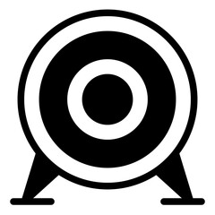 bulls eye  glyph  icon vector illustration isolated on white background