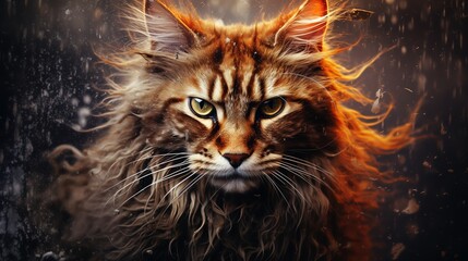 A very beautiful and excellent photo (wallpaper) of a cat that can be used as a background