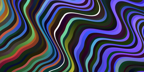 Dark Multicolor vector pattern with lines.