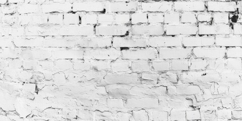Fototapeta premium Textured white brick wall with assorted paint coverage