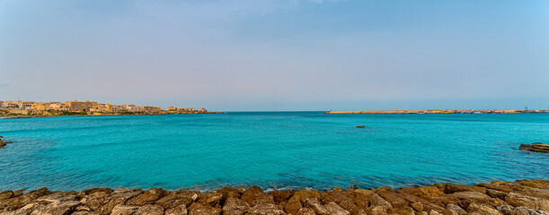 beach and blue sky, Otranto, Apulia, Italia, Europe, March 2024