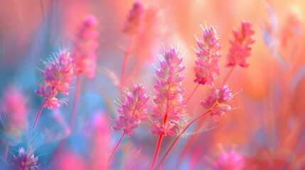Naklejka premium A blurred image of a flower with a soft fluffy pastel background