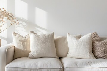 sofa and pillows