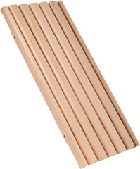 wooden shelf for sauna isolate