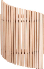wooden lamp for sauna isolated
