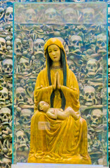 golden statue in the cathedral, Otranto, Apulia, Italia, Europe, March 2024