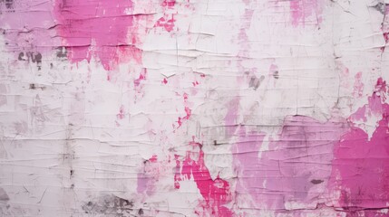 Obraz premium Peeling Pink and White Paint on a Wall
