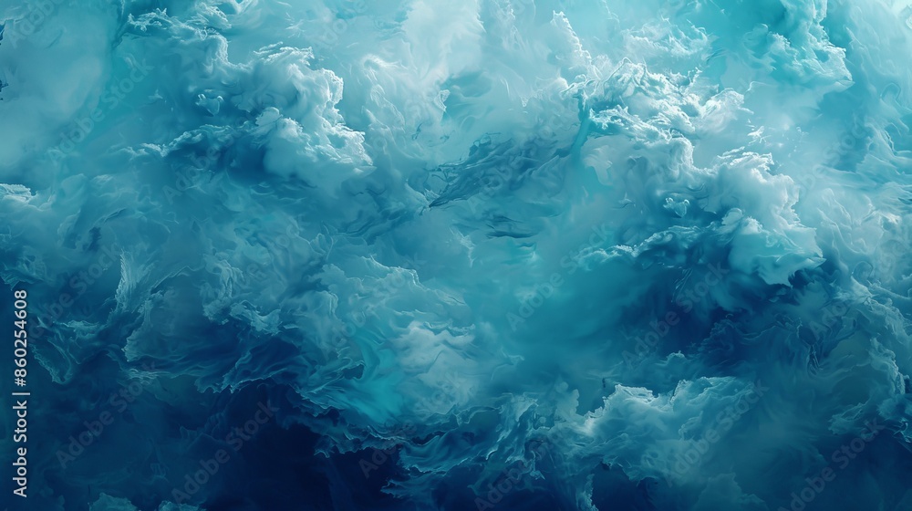 Poster abstract blue cloud texture with dynamic swirling patterns