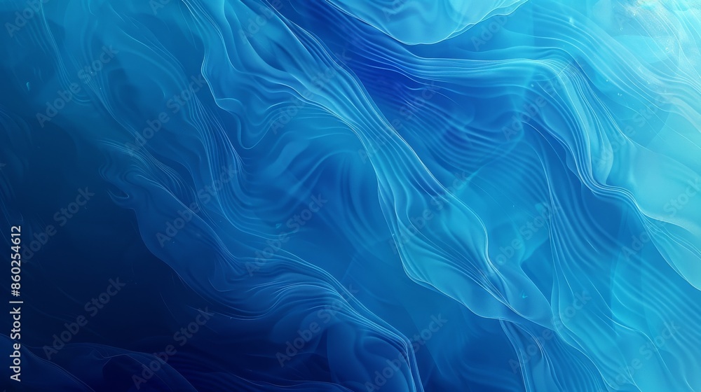 Poster blue abstract wavy texture background with fluid lines