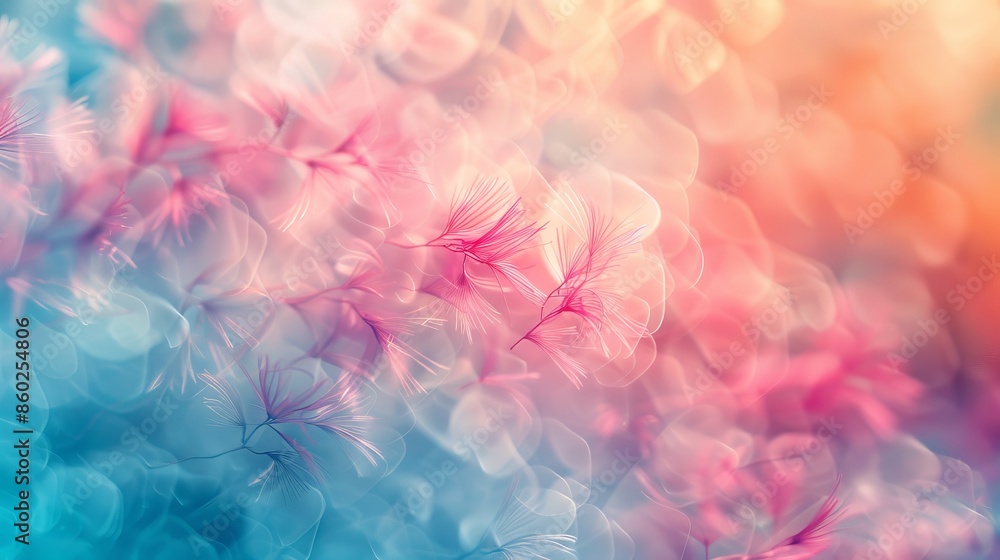 Aufkleber an abstract pattern with a blurred background of soft fluffy pastel colors
