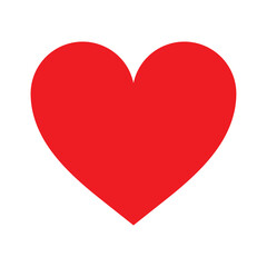 Red heart isolated on white background, trendy vector illustration icon flat design. I love you symbol. Happy Valentine's Day. Healt care concept sign vector. Love and romance sign. 