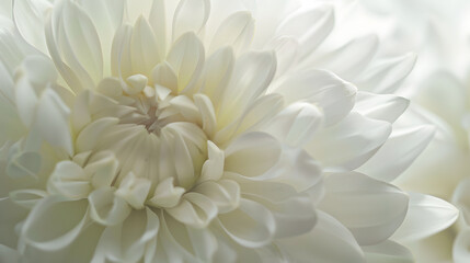 Macro views of white flowers and petals : Generative AI