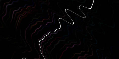 Dark Multicolor vector backdrop with curves.