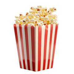 Popcorn bag on white on white background.
Popcorn bag isolated on transparent background.