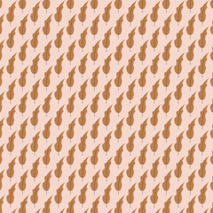 Hand drawn cute autumn seamless pattern with forest leaves. Repeated background fall harvest wrapping or wallpaper.