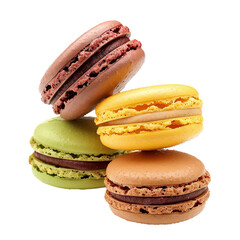  macaroons isolated on white background