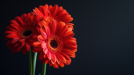 Elegant Single Flower Blooming on Solid Background with Ample Negative Space, Minimalist Botanical