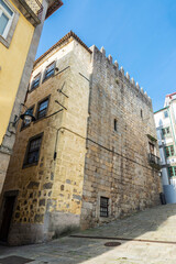 Medieval walled tower in Oporto, Portugal