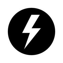 Lightning bolt icon. Thunder light. Black lightening logo isolated on white background. Electric thunderbolt for design print. Fast power. Energy s symbol. Flash shock element. Vector illustration