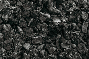 Background Of Pieces Of Black Coal