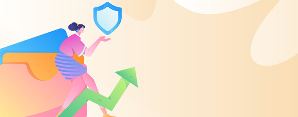 Internet financial management investment flat vector concept operation hand drawn illustration
