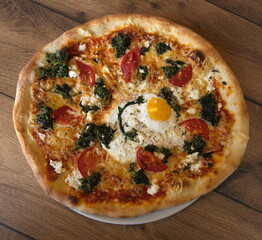 Pizza in a pizzeria in Austria,Europe
