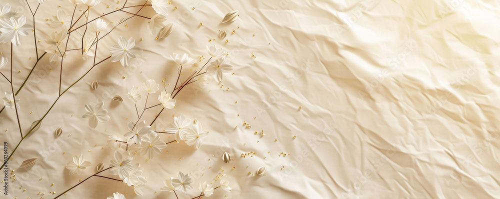 Poster elegant script wedding mockup card background with a soft, beige parchment texture and flowing calli