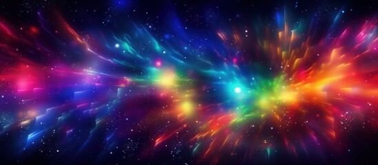 Obraz premium Cosmic Explosion of Light and Color