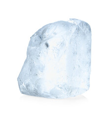 Fototapeta premium One piece of clear ice isolated on white