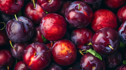 fresh plum top down view background poster 