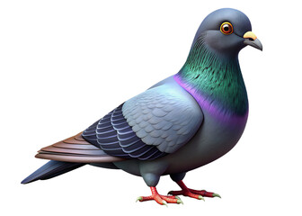 pigeon isolated on white background.