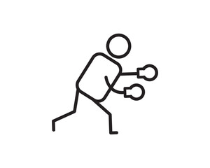 Boxer icon vector symbol design illustration