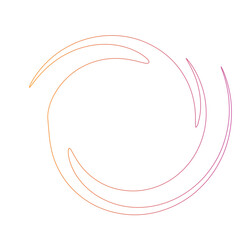 Thin line Spiral Gradient shape