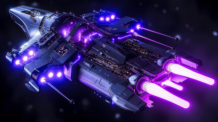 futuristic spaceship generated by AI