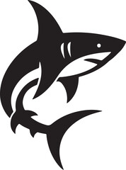 Black shark image in white background