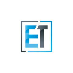 Initial Et vector gradient logo design