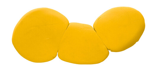 Plasticine is a yellow brush isolated on a transparent background.