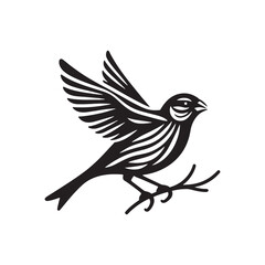 Artistic Canary silhouette for creative expression - Canary black vector
