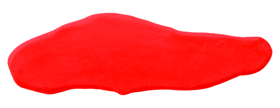 Plasticine is a red brush isolated on a transparent background.